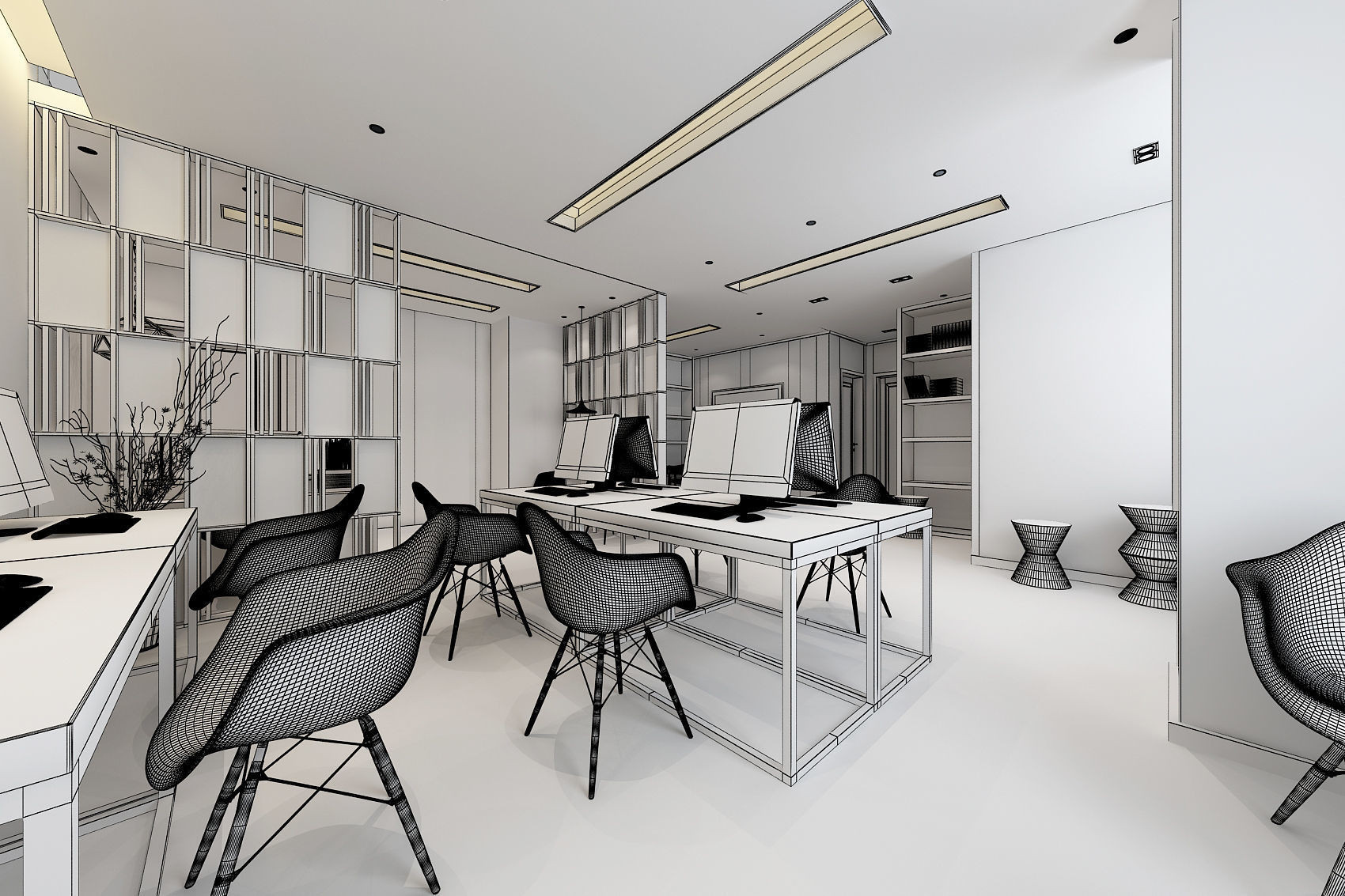 3D modeling allows interior designers to easily present an interior or exte...